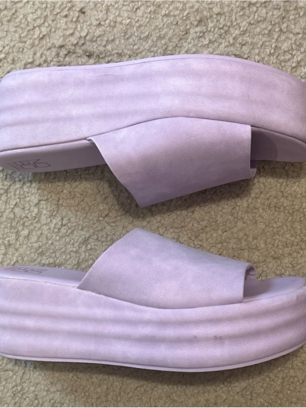 NOBO Lavender Platform Slide Sandals